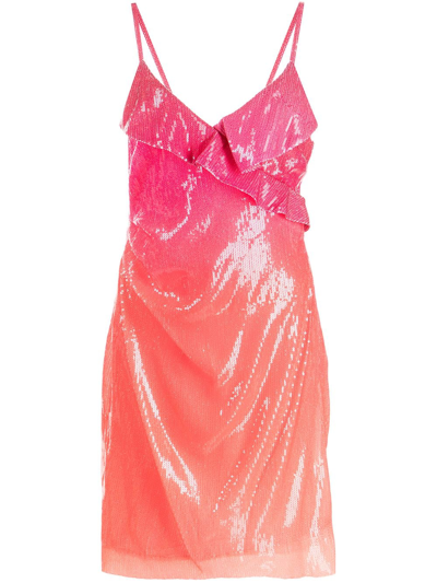 Shop Derek Lam 10 Crosby Gigi Sequin-embellished Mini Dress In Pink
