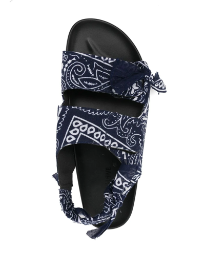 Shop Arizona Love Bandana-detail Open-toe Sandals In Blue