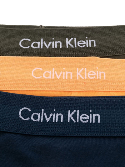 Shop Calvin Klein Underwear Logo-waistband Briefs Set Of 3 In Blue
