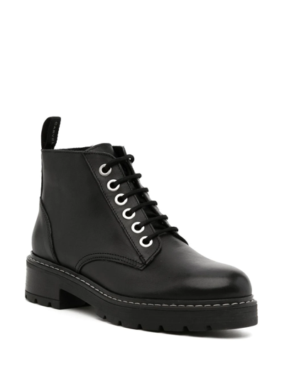 Carvela Trinket Leather Ankle Boots In Black