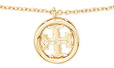 Shop Tory Burch Miller Pendant Necklace In Tory Gold