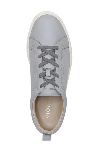 Shop Vionic Lucas Sneaker In Light Grey Leather