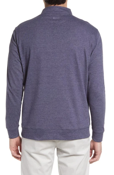 Black Clover Clyde Quarter Zip Performance Pocket Pullover In Midnight Navy