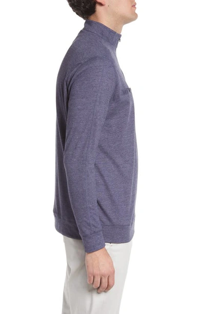 Black Clover Clyde Quarter Zip Performance Pocket Pullover In Midnight Navy