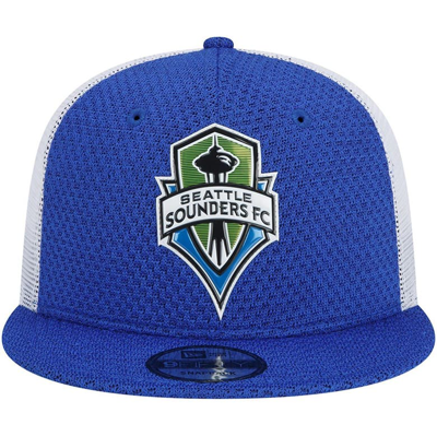 Shop New Era Blue Seattle Sounders Fc Kick-off Trucker 9fifty Snapback Hat