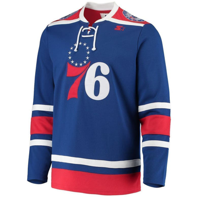 Shop Starter G-iii Sports By Carl Banks Royal Philadelphia 76ers Pointman Hockey Fashion Jersey