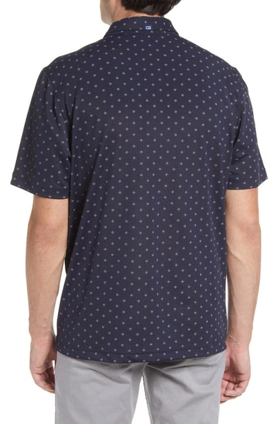 Cutter & Buck Virtue Tile Drytec Performance Polo In Navy Blue