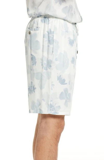 Shop Paige Micah Floral Shorts In Light Grey Multi