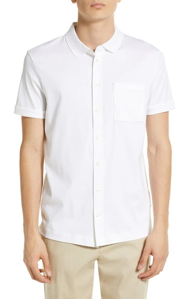 Hugo Boss Puno 11 Slim Fit Short Sleeve Button-up Shirt In White | ModeSens
