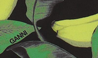 Shop Ganni Recycled Polyester Festival Tech Mini Crossbody Bag In Banana Tree Black