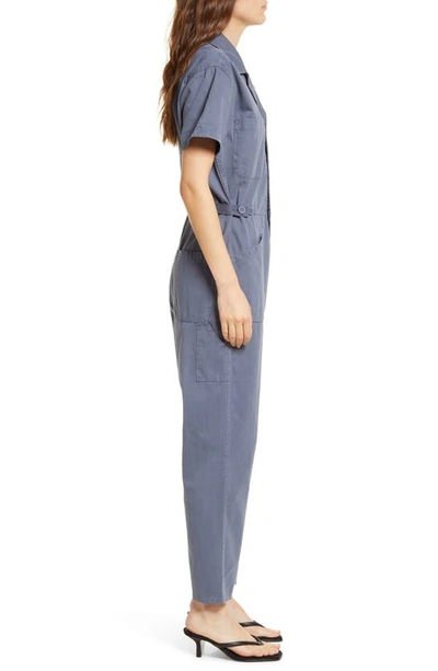 Shop Pistola Grover Utility Ankle Jumpsuit In Blue Stone