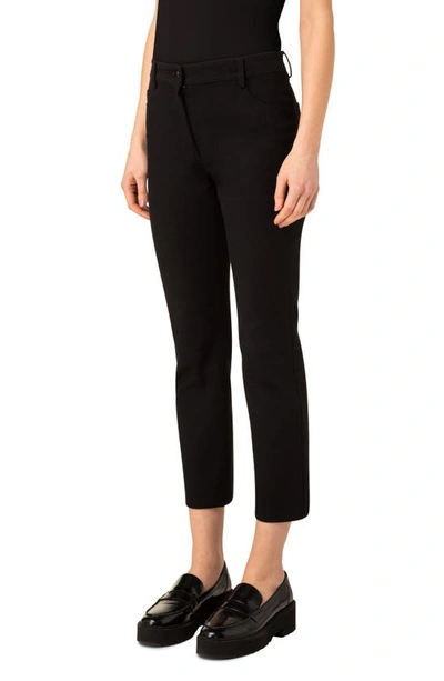 Akris Punto Maru Ankle Tapered Leg Jeans In Black