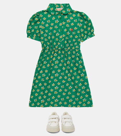 Shop The Animals Observatory Pigeon Floral Printed Dress In Green