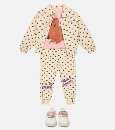 The Animals Observatory Falcon Printed Cotton Jacket In White