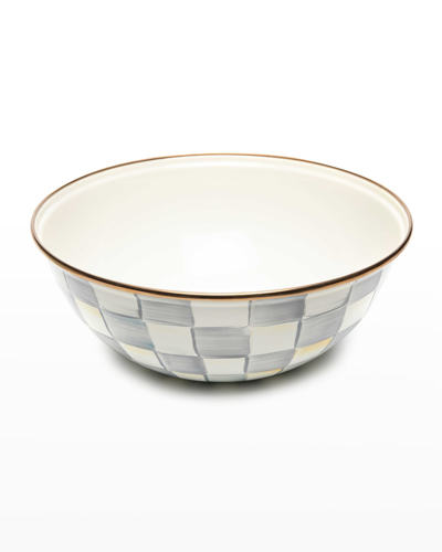 Mackenzie-childs Sterling Check Enamel Everyday Bowl, Medium