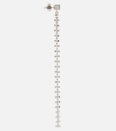 Shop Givenchy Crystal-embellished Drop Earrings In Silver