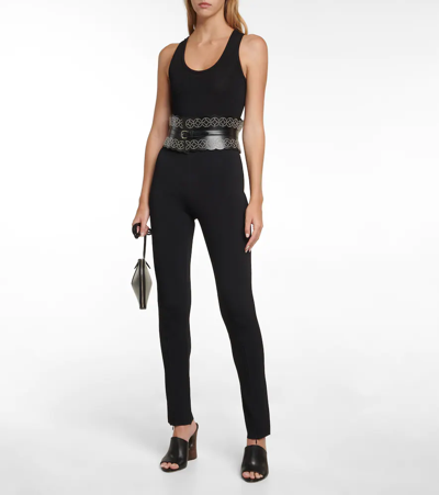 Alaïa Alaia Sleeveless Bodysuit In Ribbed Viscose In Black