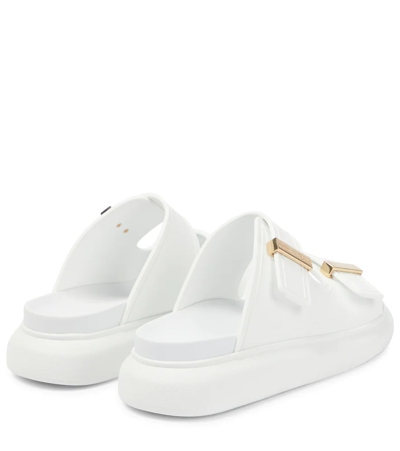 Shop Alexander Mcqueen Rubber Slides In New Ivory