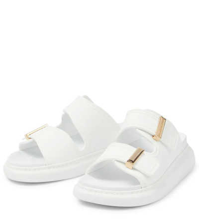 Shop Alexander Mcqueen Rubber Slides In New Ivory