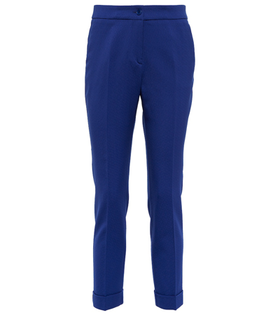 Shop Etro Wool Pants In Blue