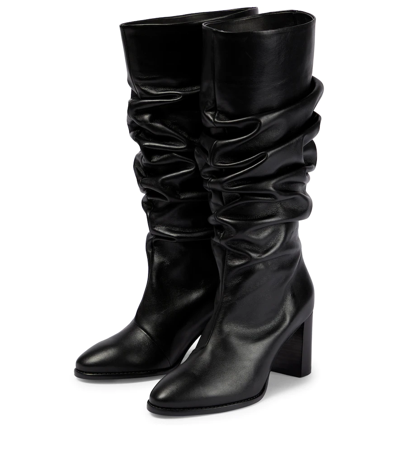 Shop Dorothee Schumacher Leather Boots In Pure Black