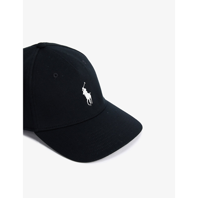 Shop Polo Ralph Lauren Modern Logo-embroidered Woven Baseball Cap In Black