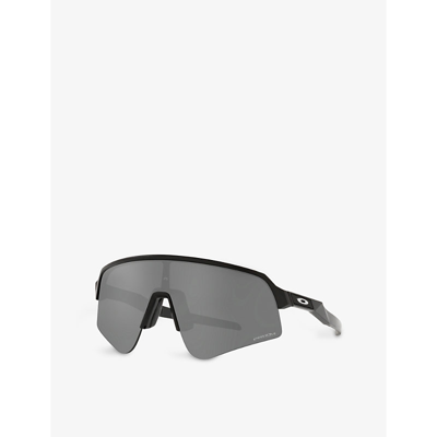 Oakley Oo9465 Sutro Lite Sweep Acetate Wraparound Sunglasses In Black