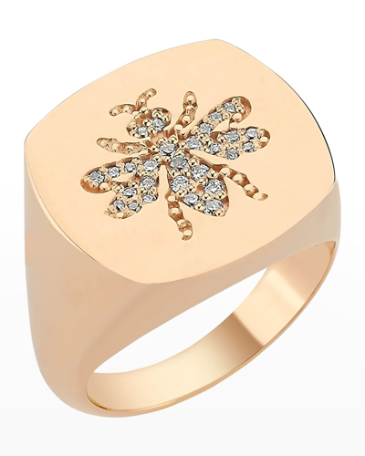 Shop Beegoddess Diamond Bee Silhouette Ring