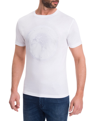 Shop Stefano Ricci Men's Tonal Graphic T-shirt In White
