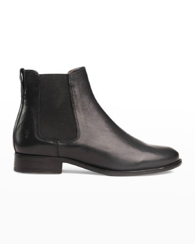 Shop Frye Carly Leather Chelsea Booties In Black