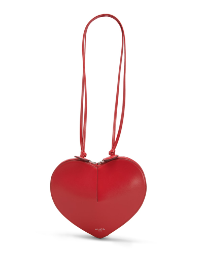 Shop Alaïa Heart Leather Shoulder Bag In Laque