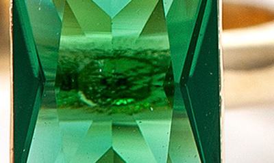 Shop Rivka Friedman Emerald Cut Crystal & Cz Ring In 18k Gold Clad