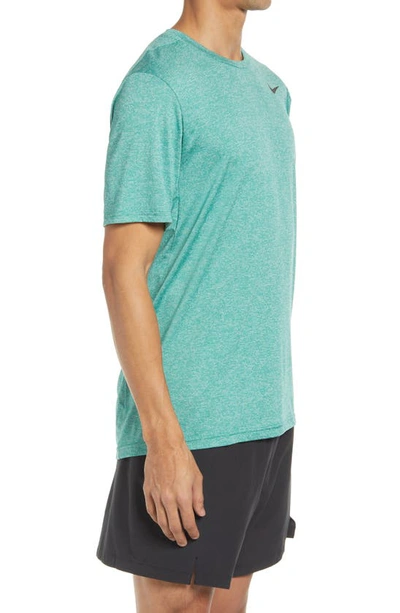 Shop Nike Dri-fit Static Training T-shirt In Green/ Seafoam/ Heather/ Black