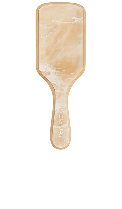 Shop Emi Jay Bamboo Paddle Brush In Cream