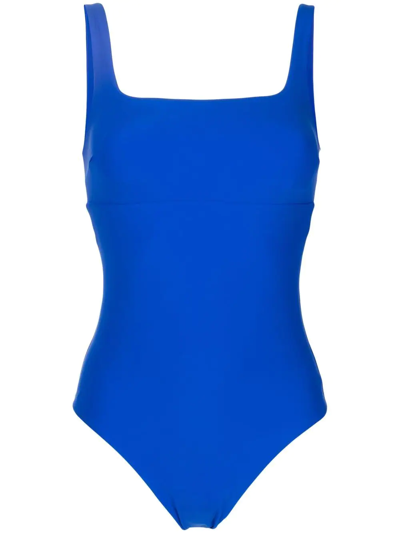 Shop Bondi Born Maika Square Neck Swimsuit In Blue