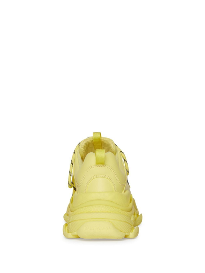 Shop Balenciaga Triple S Low-top Sneakers In Yellow