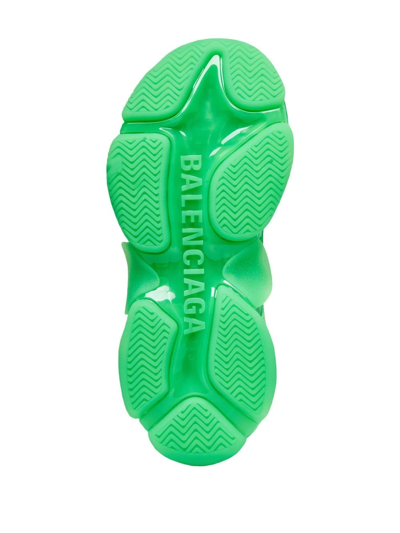 Shop Balenciaga Triple S Clear-sole Sneakers In Green