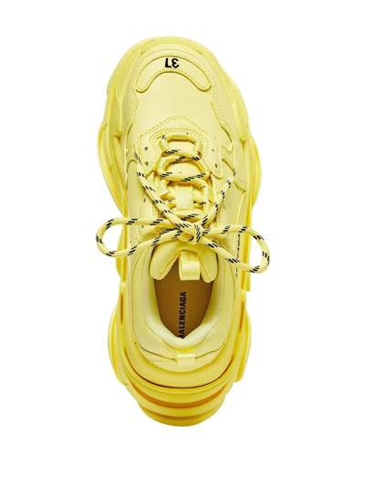 Shop Balenciaga Triple S Sneakers In Yellow