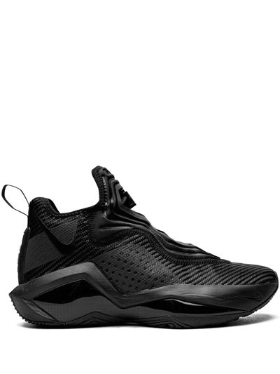 Shop Nike Lebron Soldier Xiv "triple Black" Sneakers
