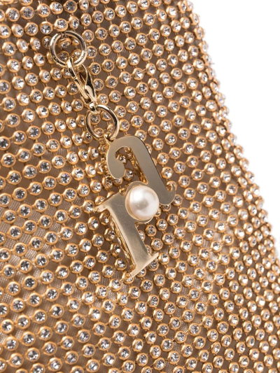 Rosantica Crystal-trimmed Small Tote In Neutrals
