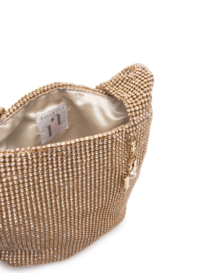 Rosantica Crystal-trimmed Small Tote In Neutrals