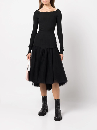 Shop Marc Le Bihan Full Tulle Skirt In Black