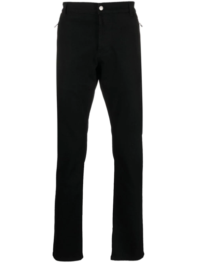 Shop Alexander Mcqueen Zip-pocket Detail Trousers In Black