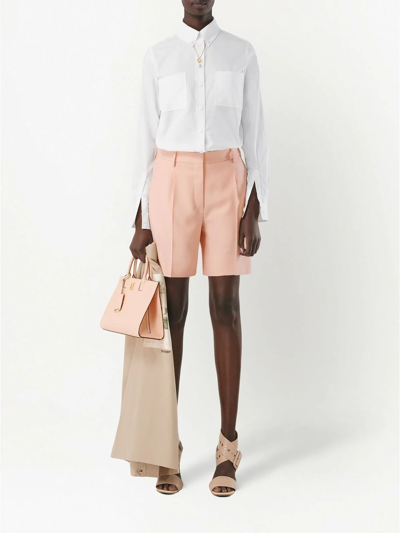 Burberry Pressed-crease Tailored Shorts In Pink