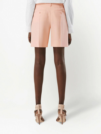 Burberry Pressed-crease Tailored Shorts In Pink