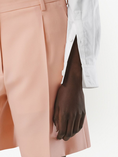 Burberry Pressed-crease Tailored Shorts In Pink