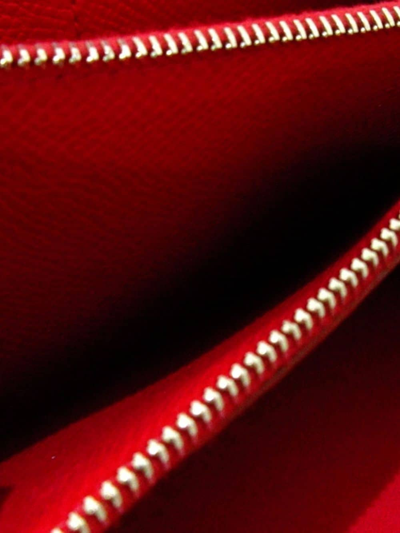 Pre-owned Hermes  Constance Flap Wallet In Red