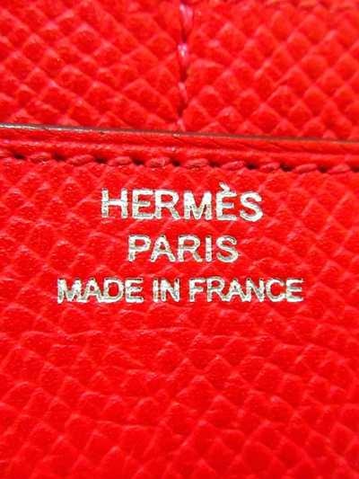 Pre-owned Hermes  Constance Flap Wallet In Red