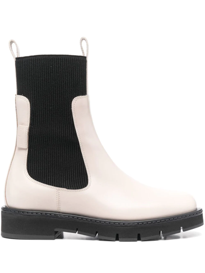 Ferragamo Rook Leather Chelsea Boots In Multicolor