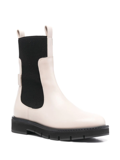 Ferragamo Rook Leather Chelsea Boots In Multicolor